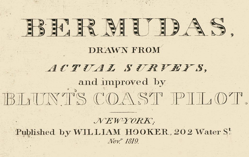 1819 Map of the Bermuda Islands