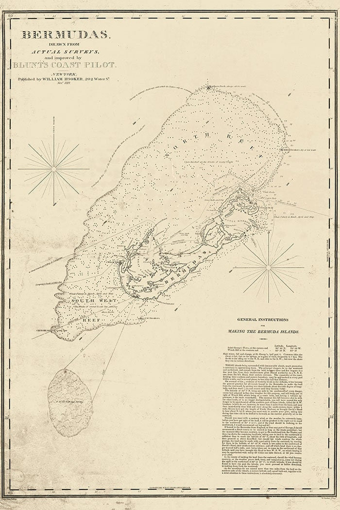 1819 Map of the Bermuda Islands