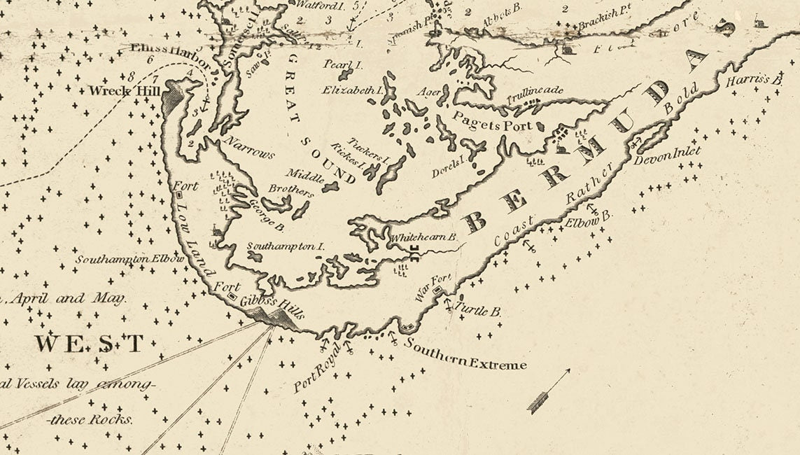 1819 Map of the Bermuda Islands