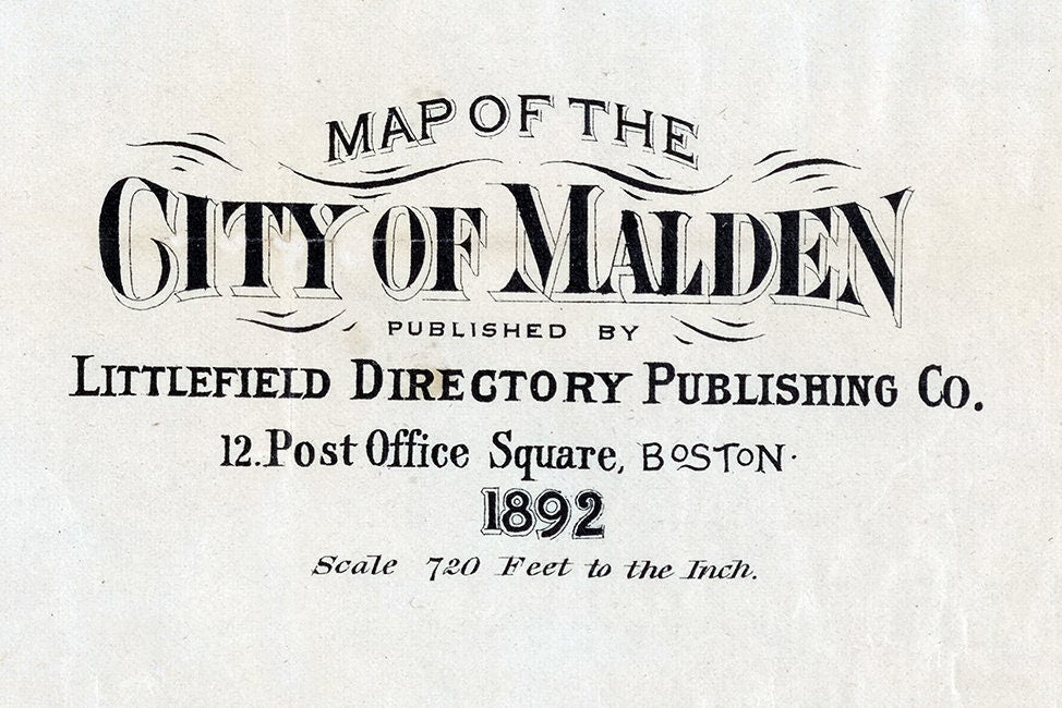 1892 Map of Malden Massachusetts