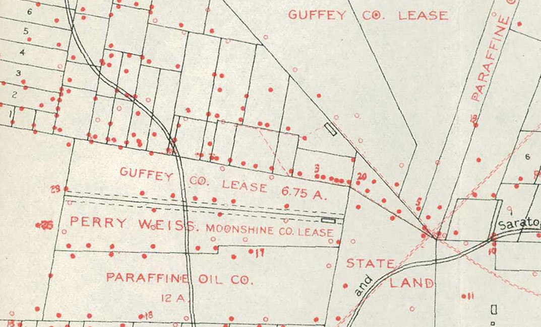 1906 Map of the Batson Oil Field Texas