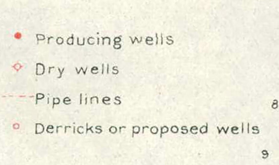 1906 Map of the Batson Oil Field Texas