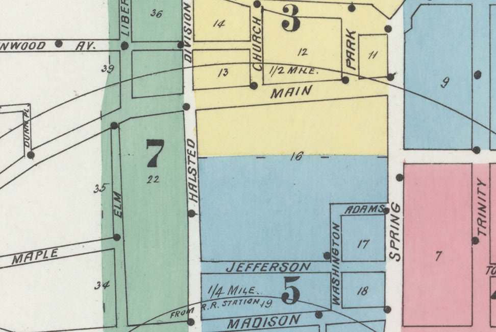 1897 Town Map of Newton Sussex County New Jersey