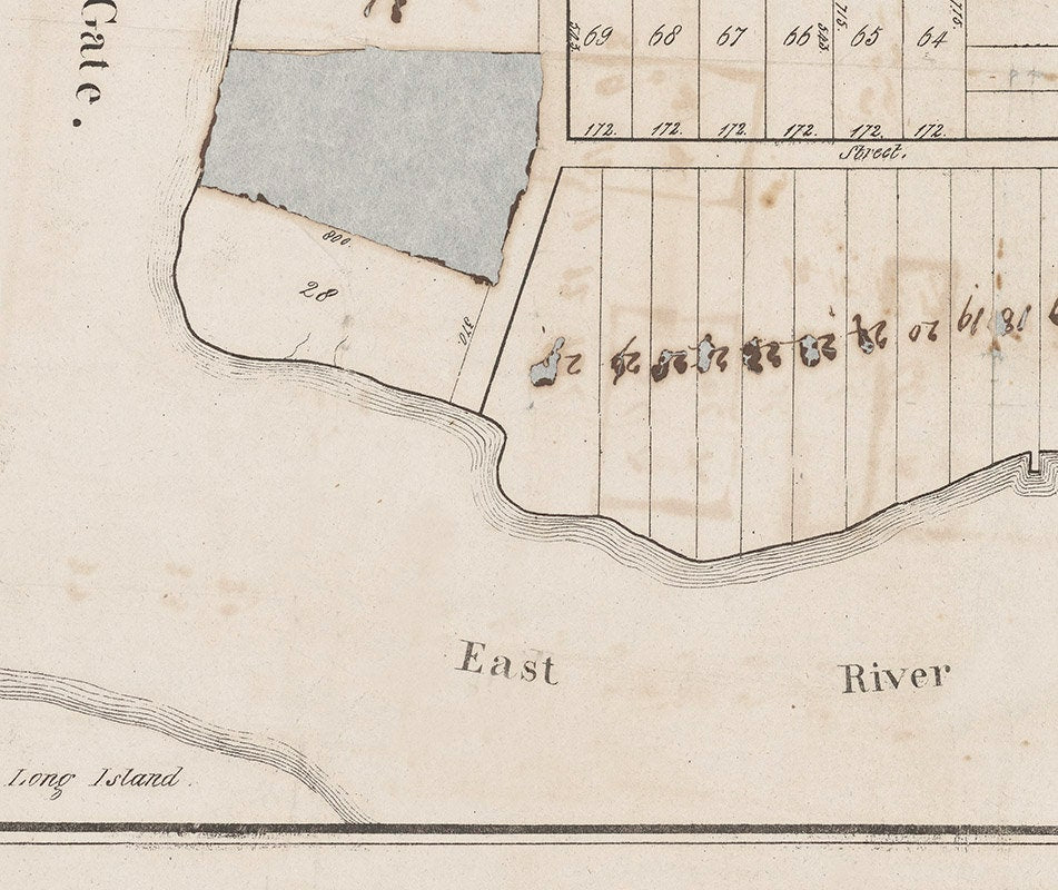1834 Map of Great Barn Island New York