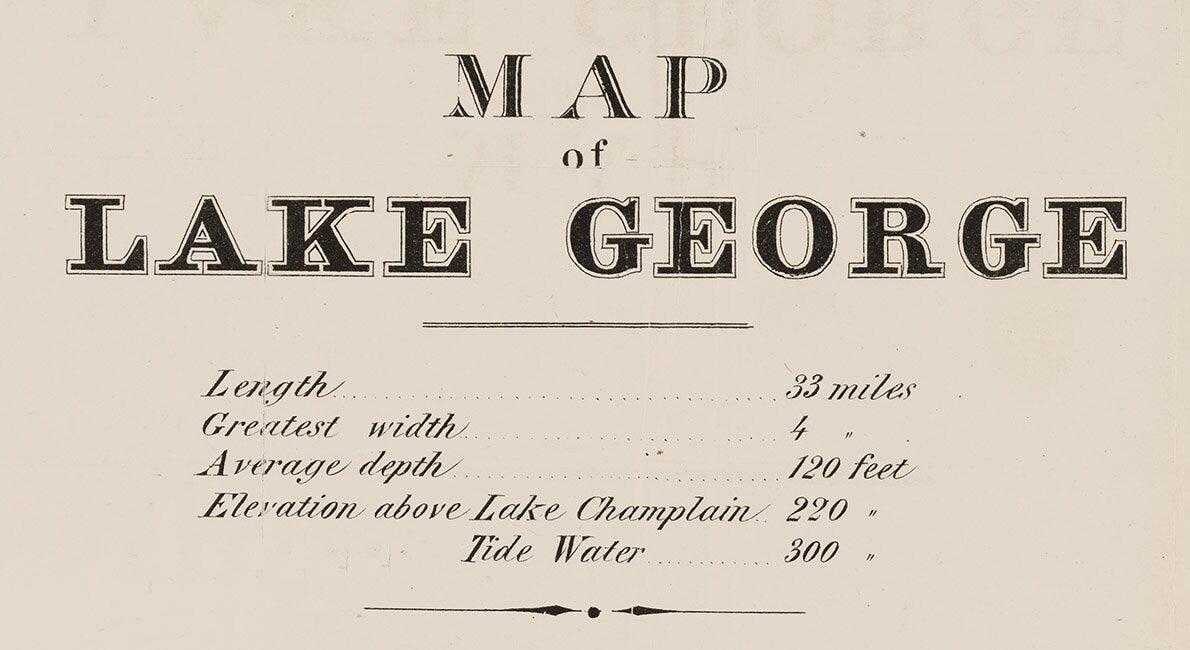 1853 Map of Lake George New York