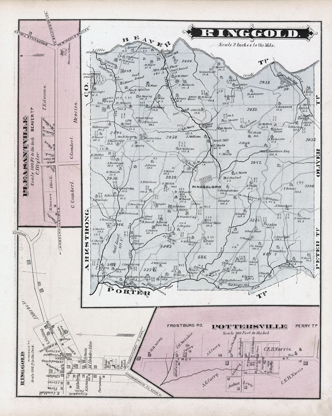 1878 Map of Ringgold Township Jefferson County Pennsylvania
