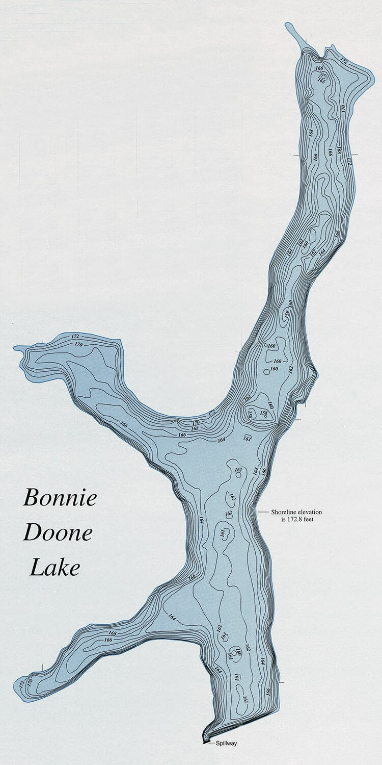 1996 Map of Bonnie Doone Lake Cumberland County North Carolina