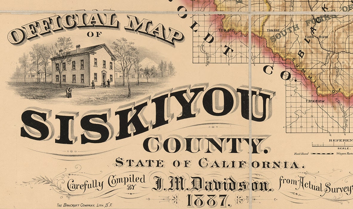 1887 Map of Siskiyou County California