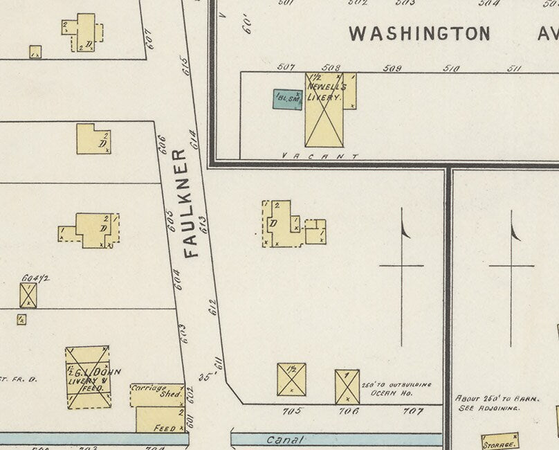 1895 Town Map of New Smyrna Valusia County Florida