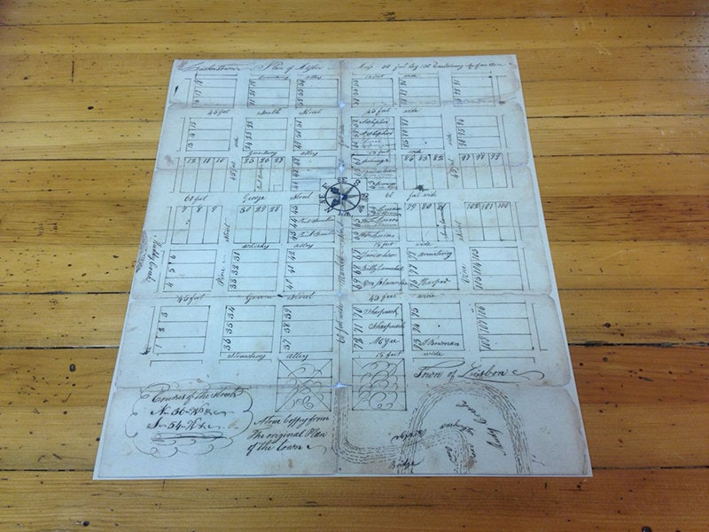 1807 Map of Carmichaels Pennsylvania - Plan of Lisbon Town