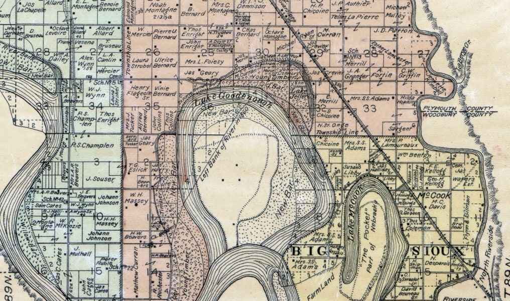 1892 Map of Union County South Dakota