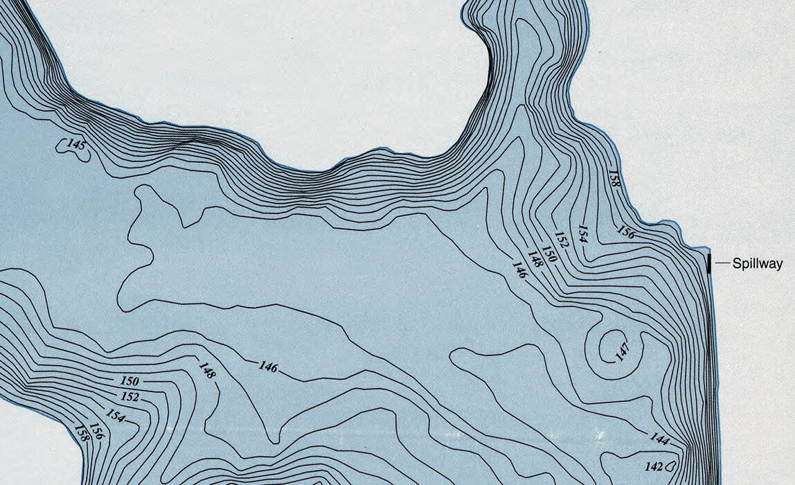 1996 Map of Kornbow Lake Cumberland County North Carolina