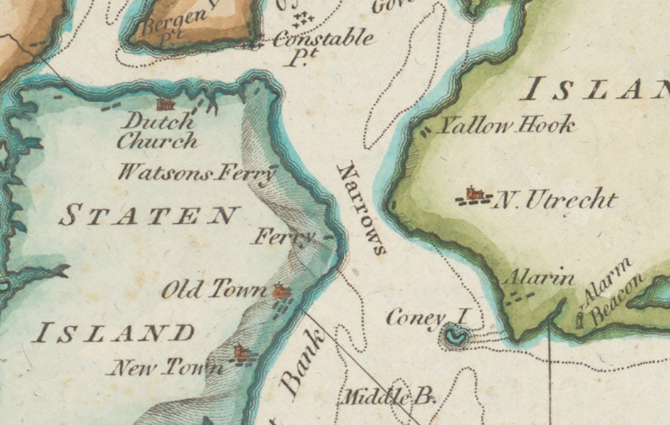 1778 Map of New York Harbor Staten and Long Island