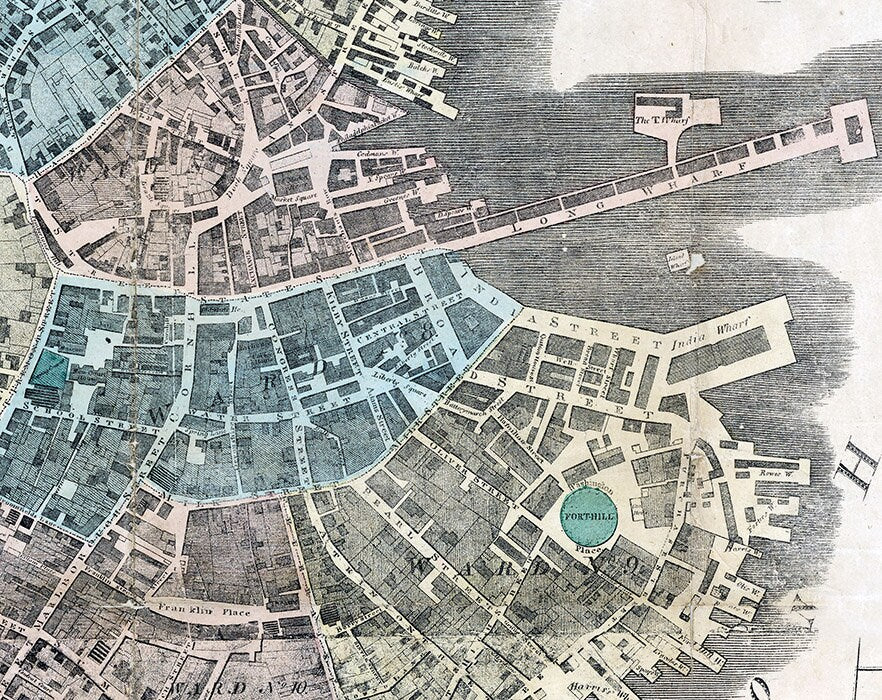1814 Map of Boston Massachusetts
