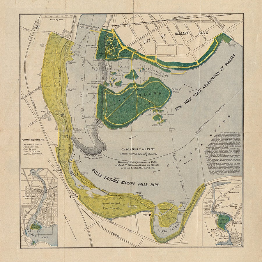 1890 Map of Niagara Falls