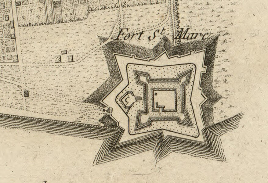 1778 Map of Saint Augustine Florida Framed