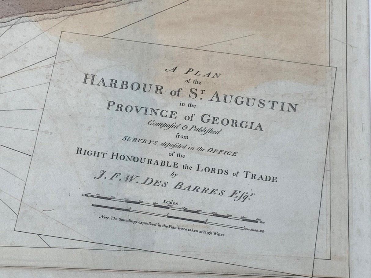 1779 Map of Saint Augustine Florida Framed