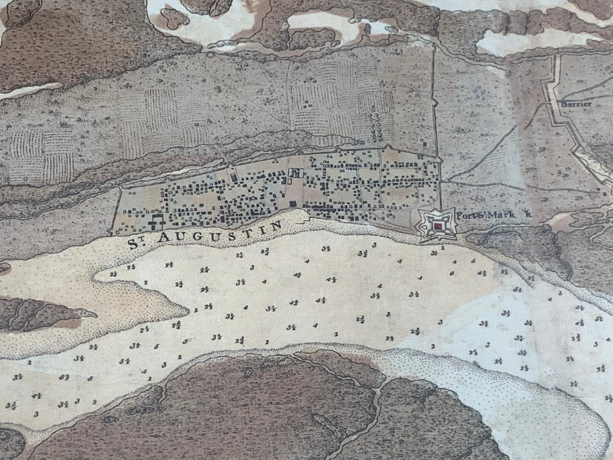 1779 Map of Saint Augustine Florida Framed