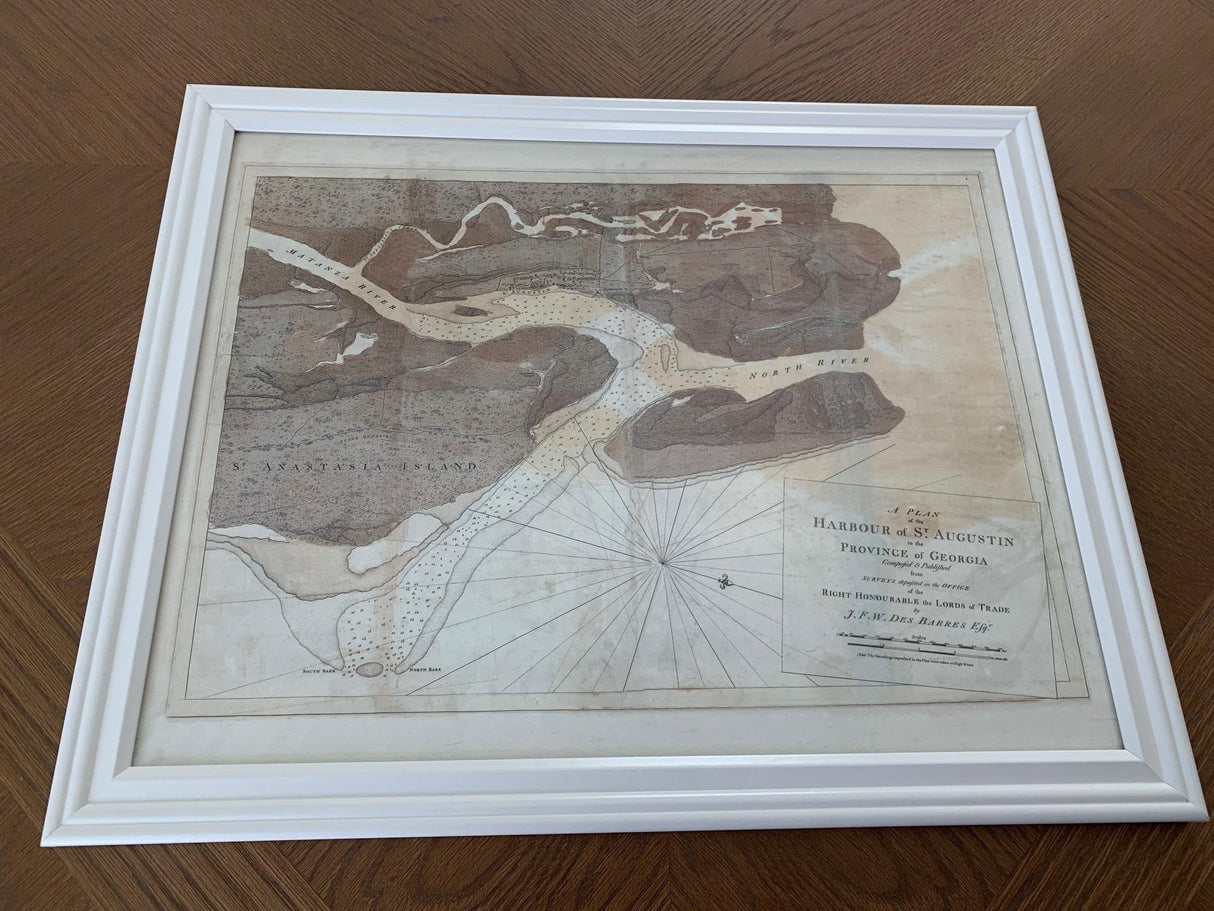 1779 Map of Saint Augustine Florida Framed