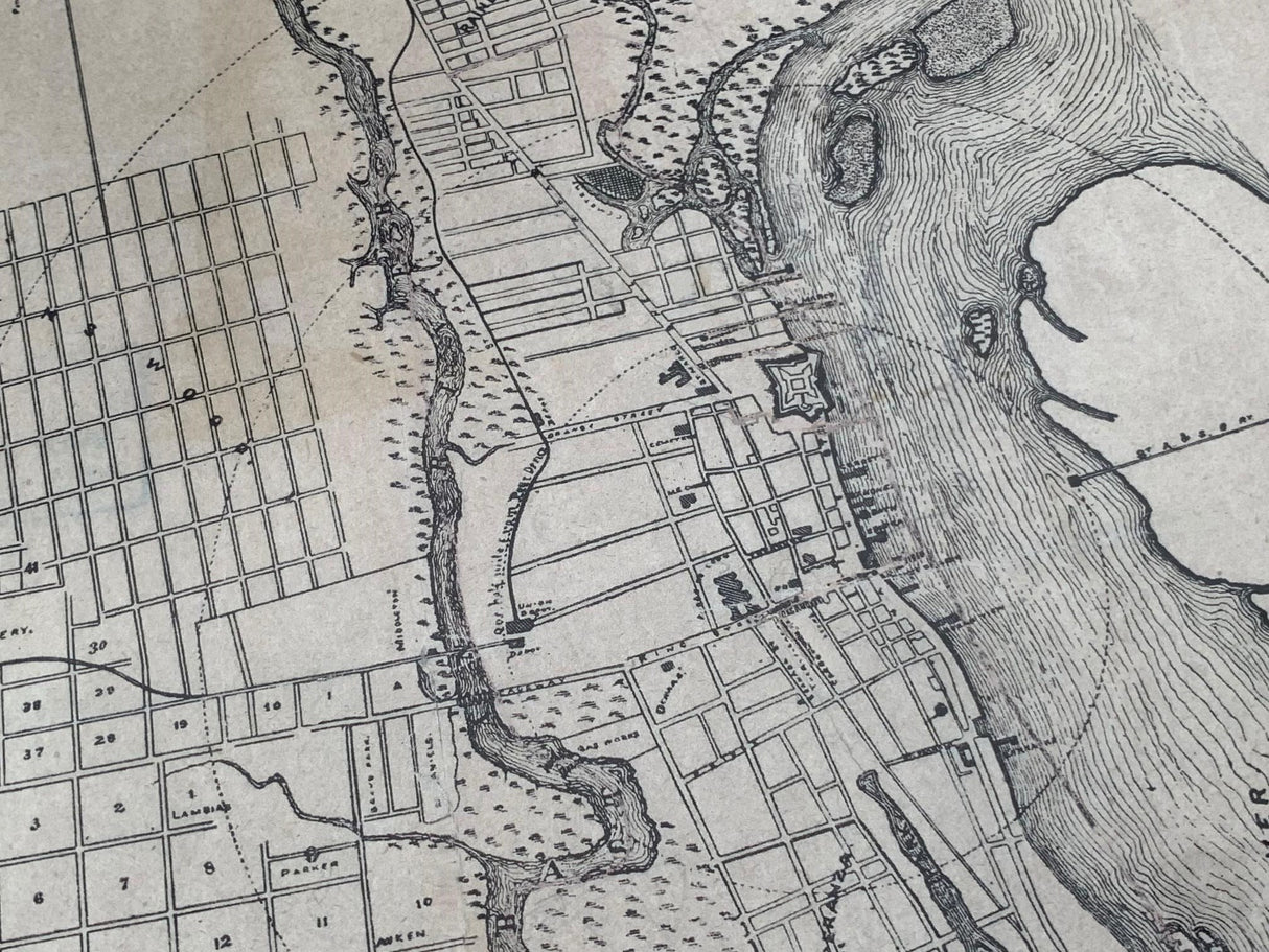 1888 Map of Saint Augustine Florida Framed