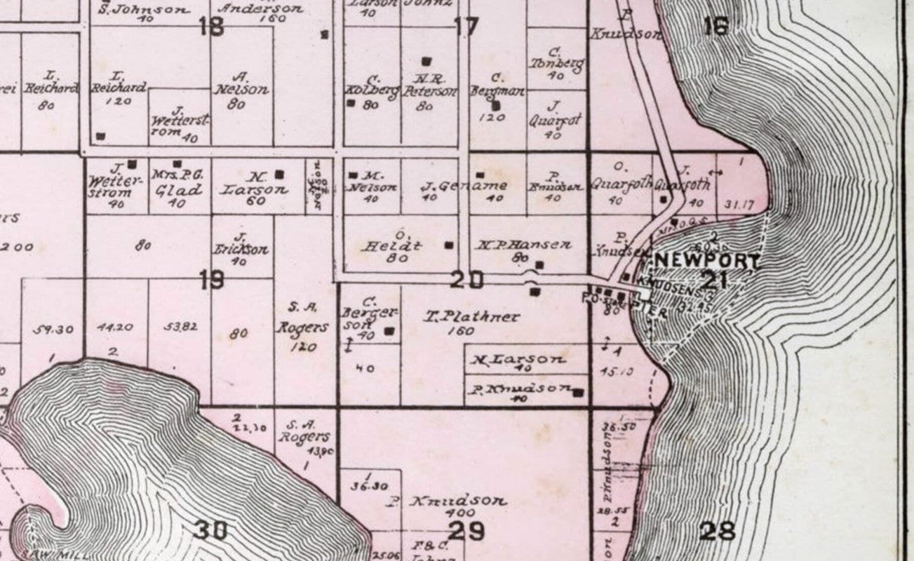 1899 Map of Liberty Grove Township Door County Wisconsin