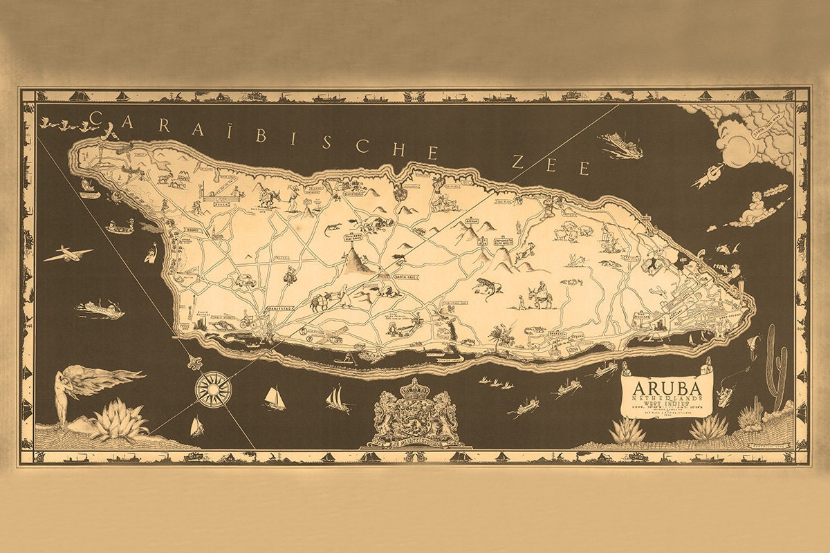 1946 Map of Aruba