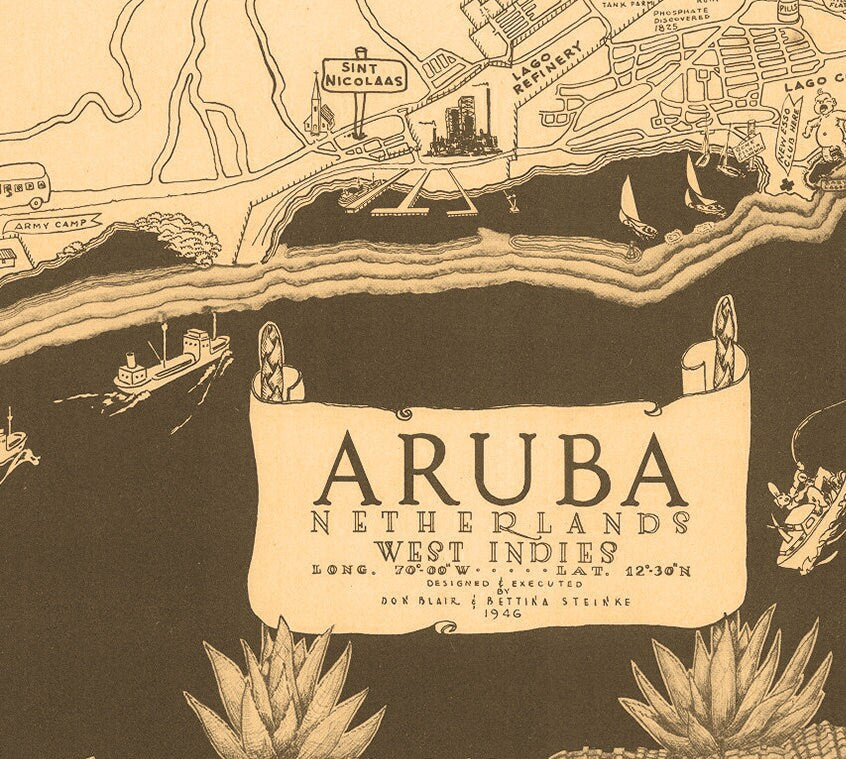 1946 Map of Aruba