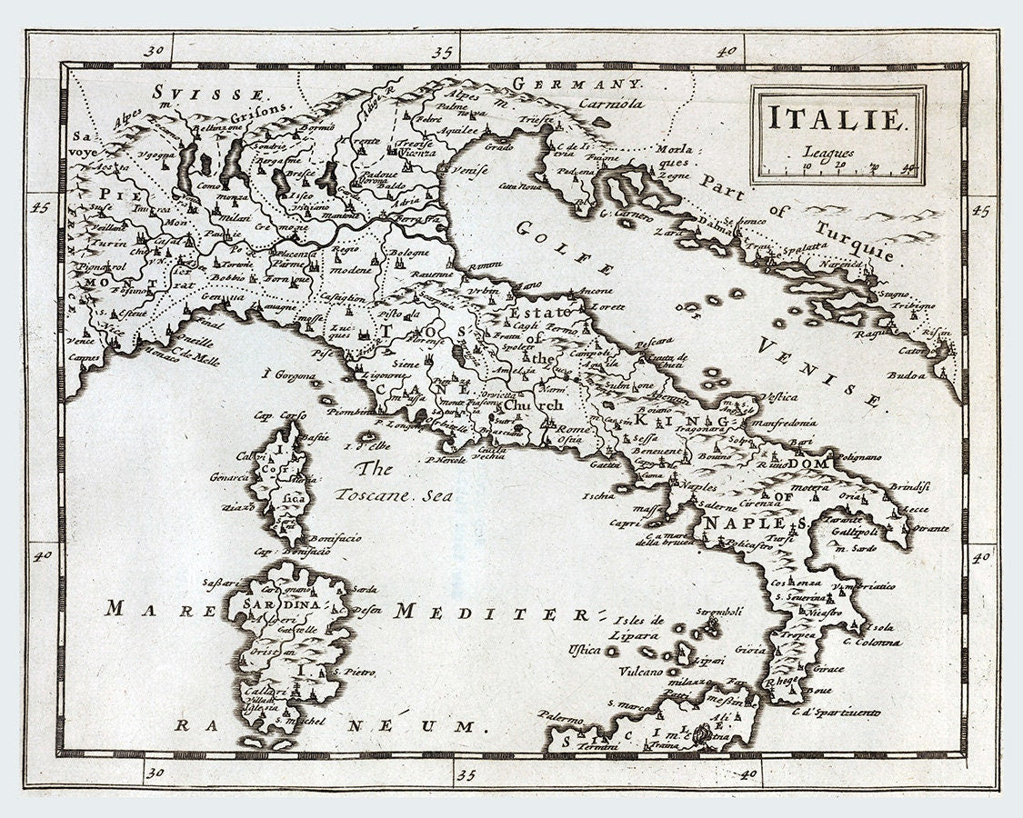 1681 Map of Italy