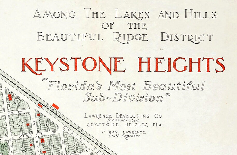1924 Map of Keystone Heights Florida