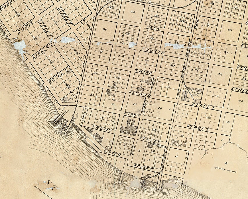 1884 Map of Palatka Putnam County Florida
