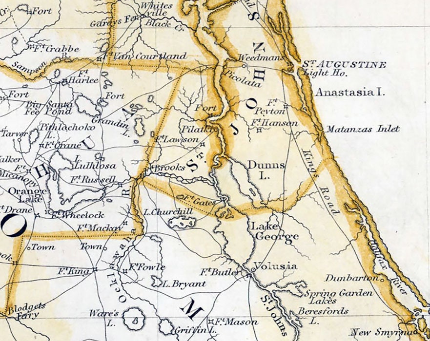 1845 Map of Florida