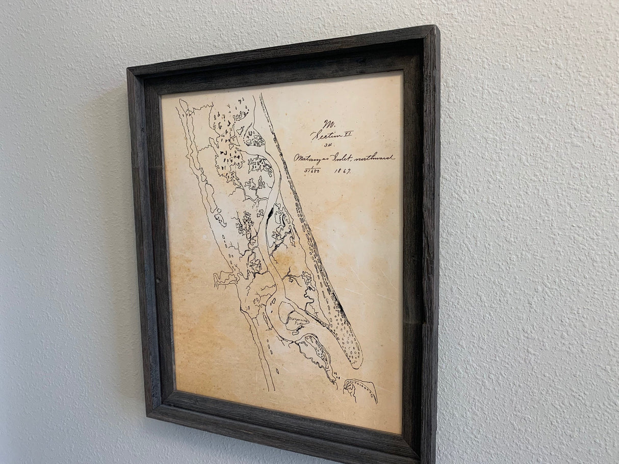 1867 Map of Matanzas Inlet Saint Johns County Florida