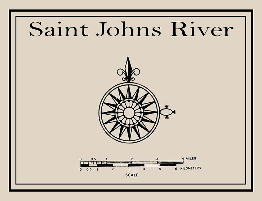 Map of the Saint Johns River Florida