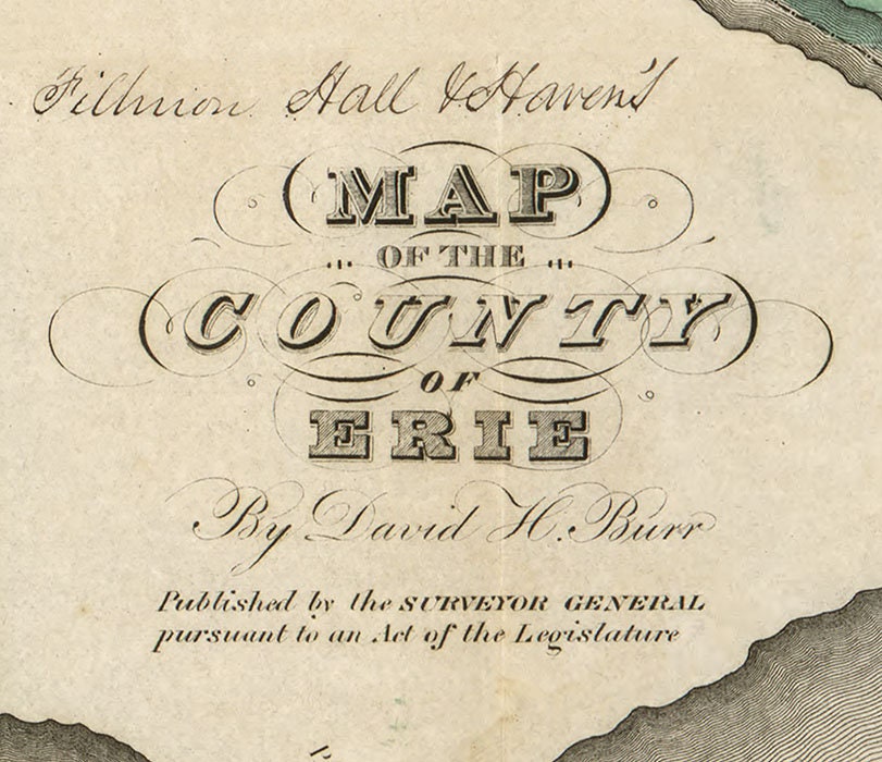 1829 Map of Erie County New York
