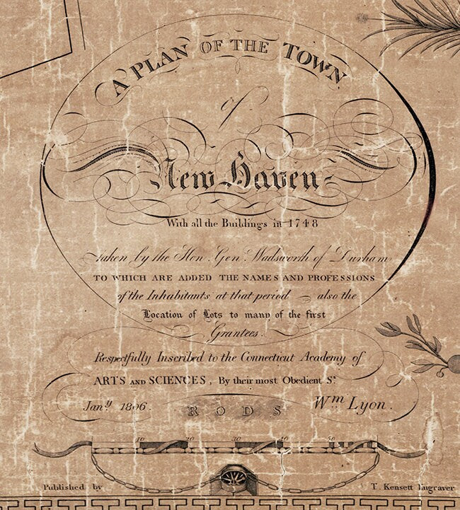 1806 Map of New Haven Connecticut