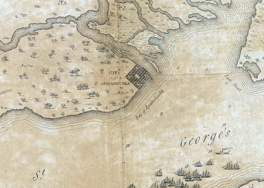 1836 Map of Apalachicola Florida and its environs