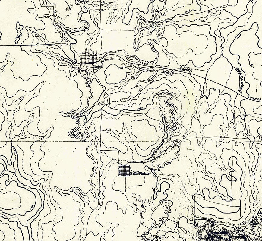 1931 Topo Map of Baird Texas Callahan County