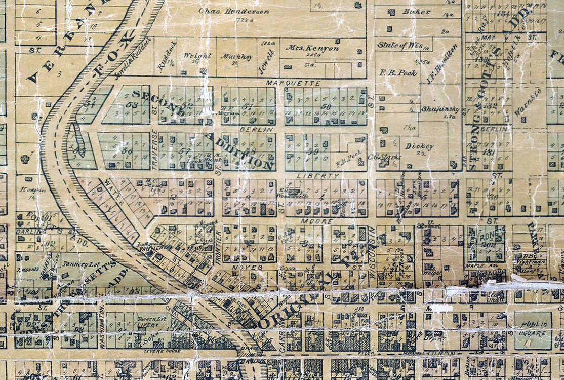 1875 Map of Berlin Green Lake County Wisconsin
