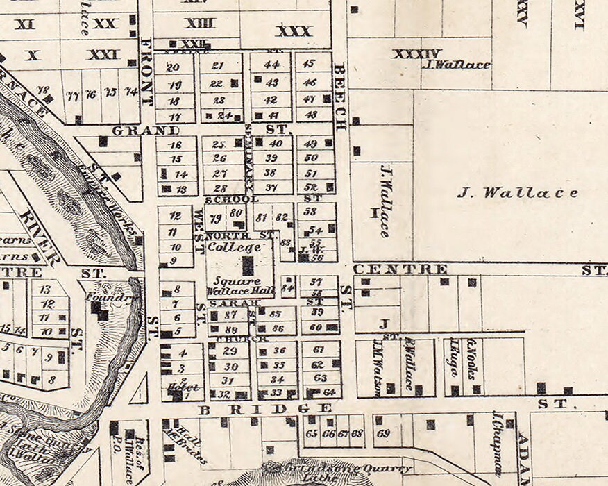 1858 Map of Berea Cuyahoga County Ohio
