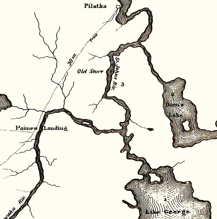 1835 Map of the Florida Seminole Wars