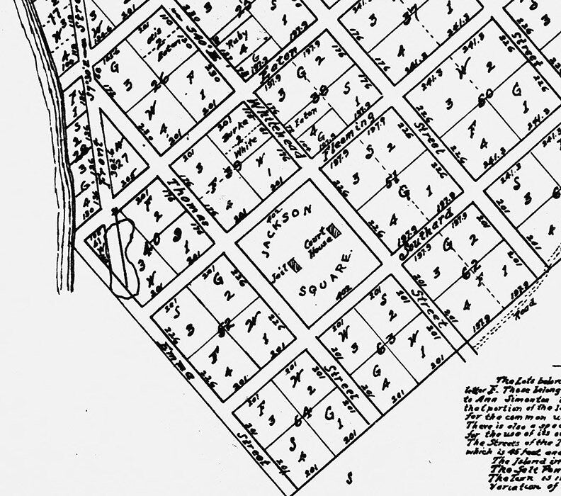 1829 Map of Key West Florida