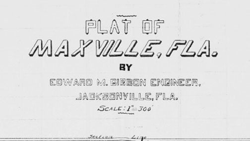 1911 Map of Maxville Florida Jacksonville