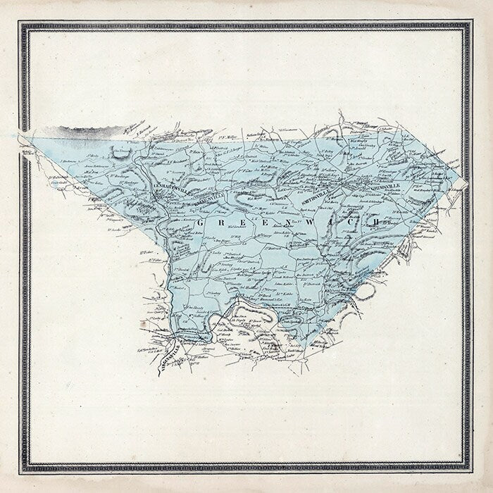1862 Map of Greenwich Township Berks County Pennsylvania