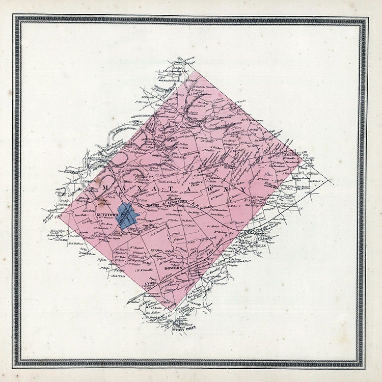 1862 Map of Maxatawny Township Berks County Pennsylvania