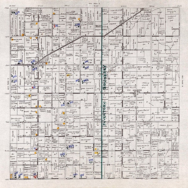1890s Town Map of Brussels Door County Wisconsin
