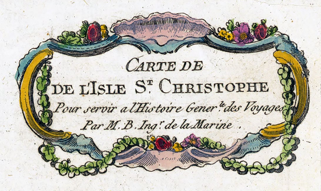 1754 Map of St Christopher