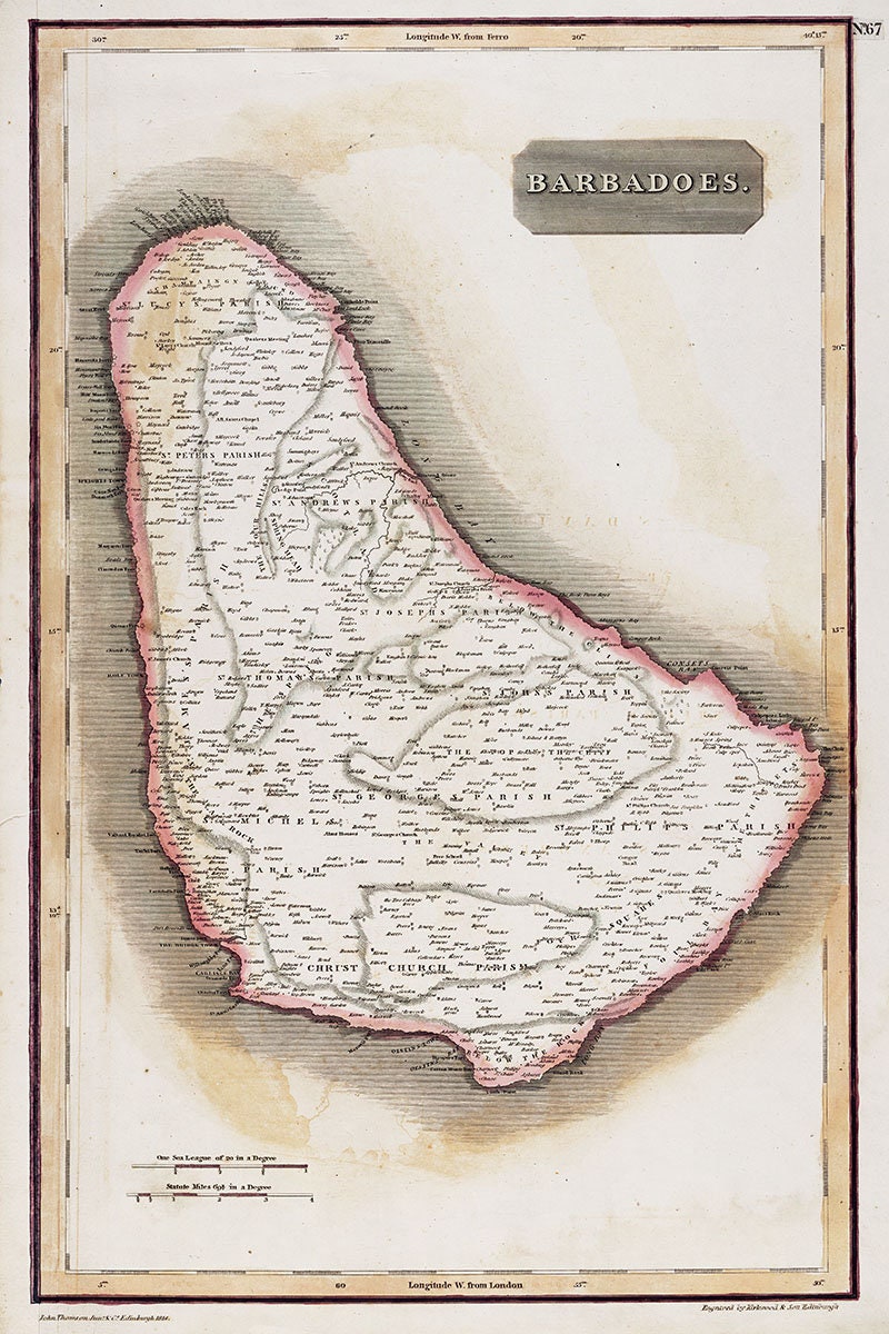 1814 Map of Barbadoes