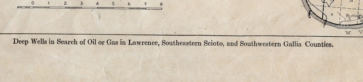 1916 Oil & Gas Well Map of Lawrence Scioto and Gallia County Ohio