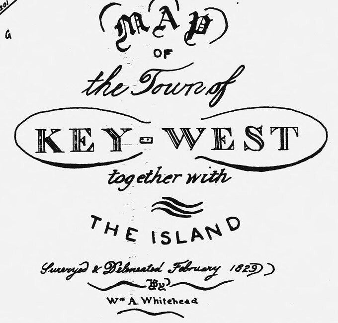 1829 Map of Key West Florida