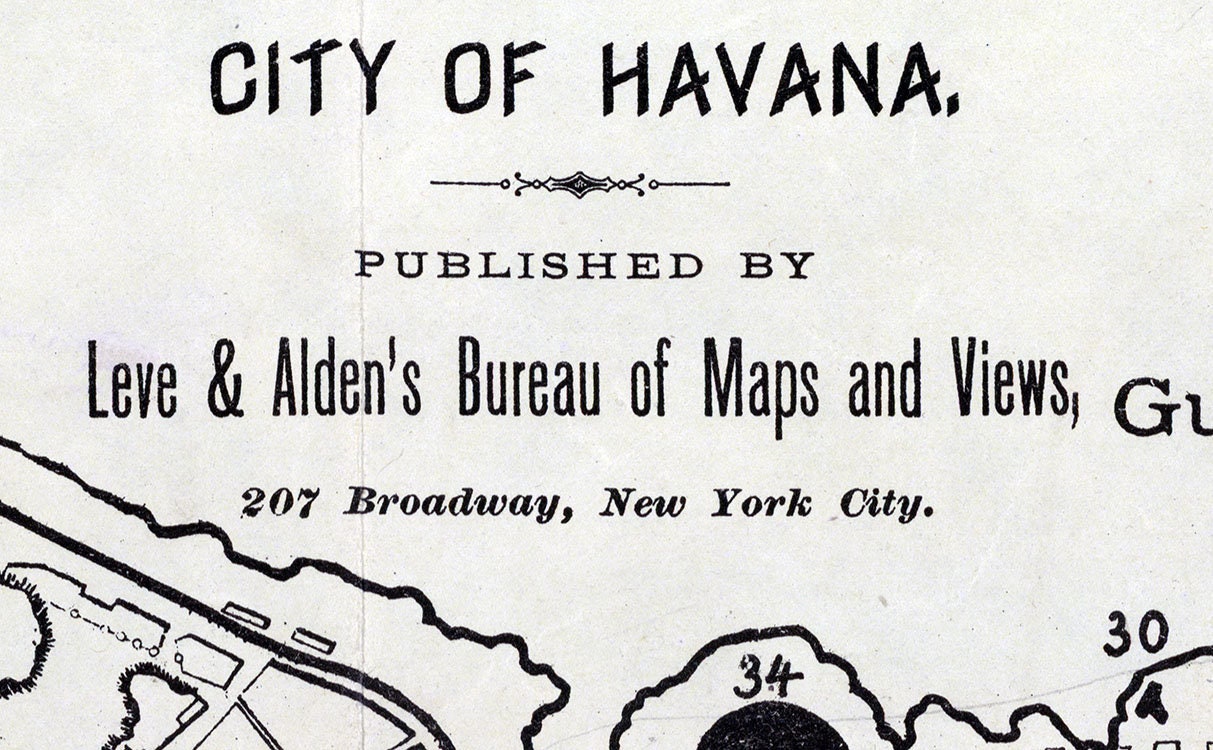 1900 Map of Havana Cuba